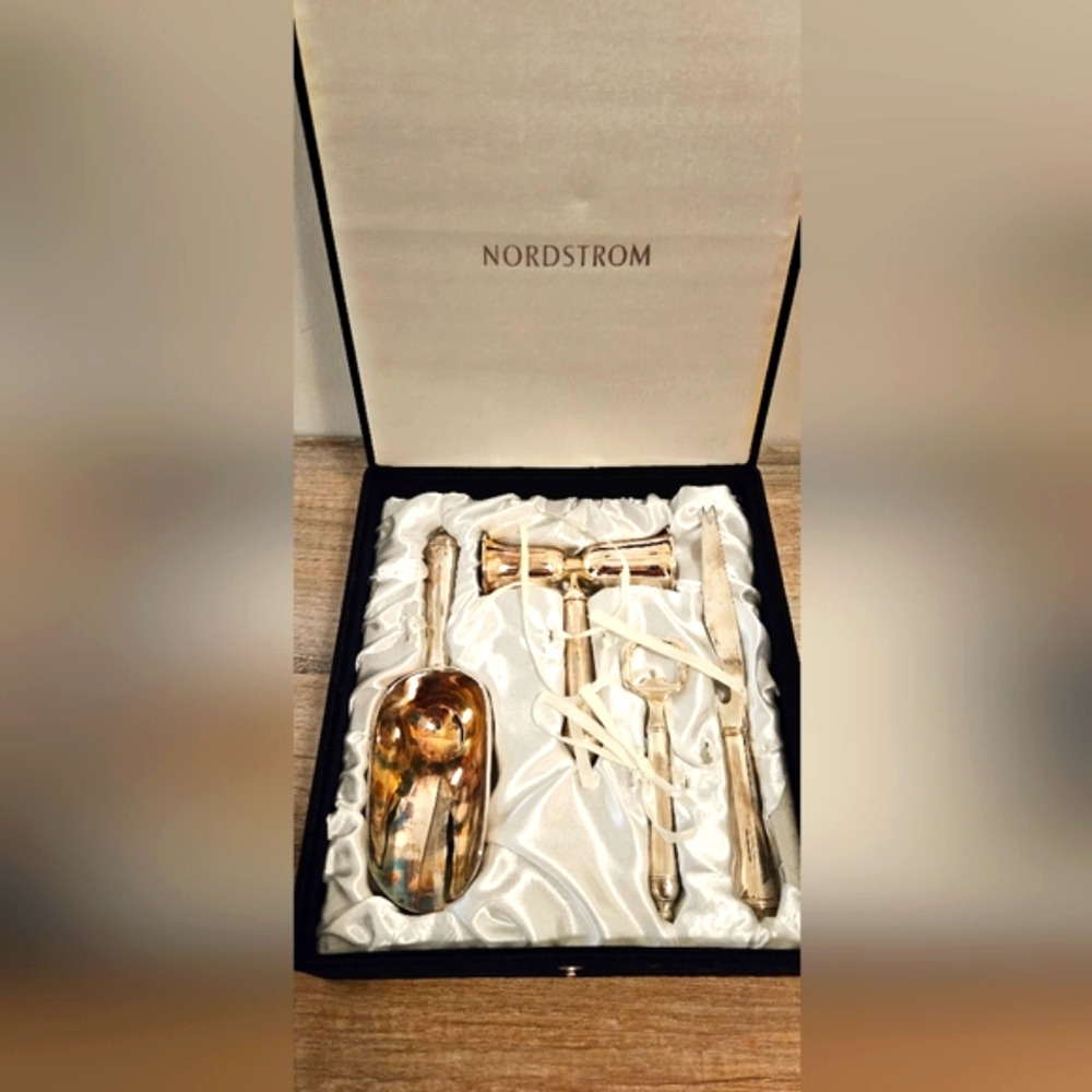 Nordstrom Towle brand silver plate bar set